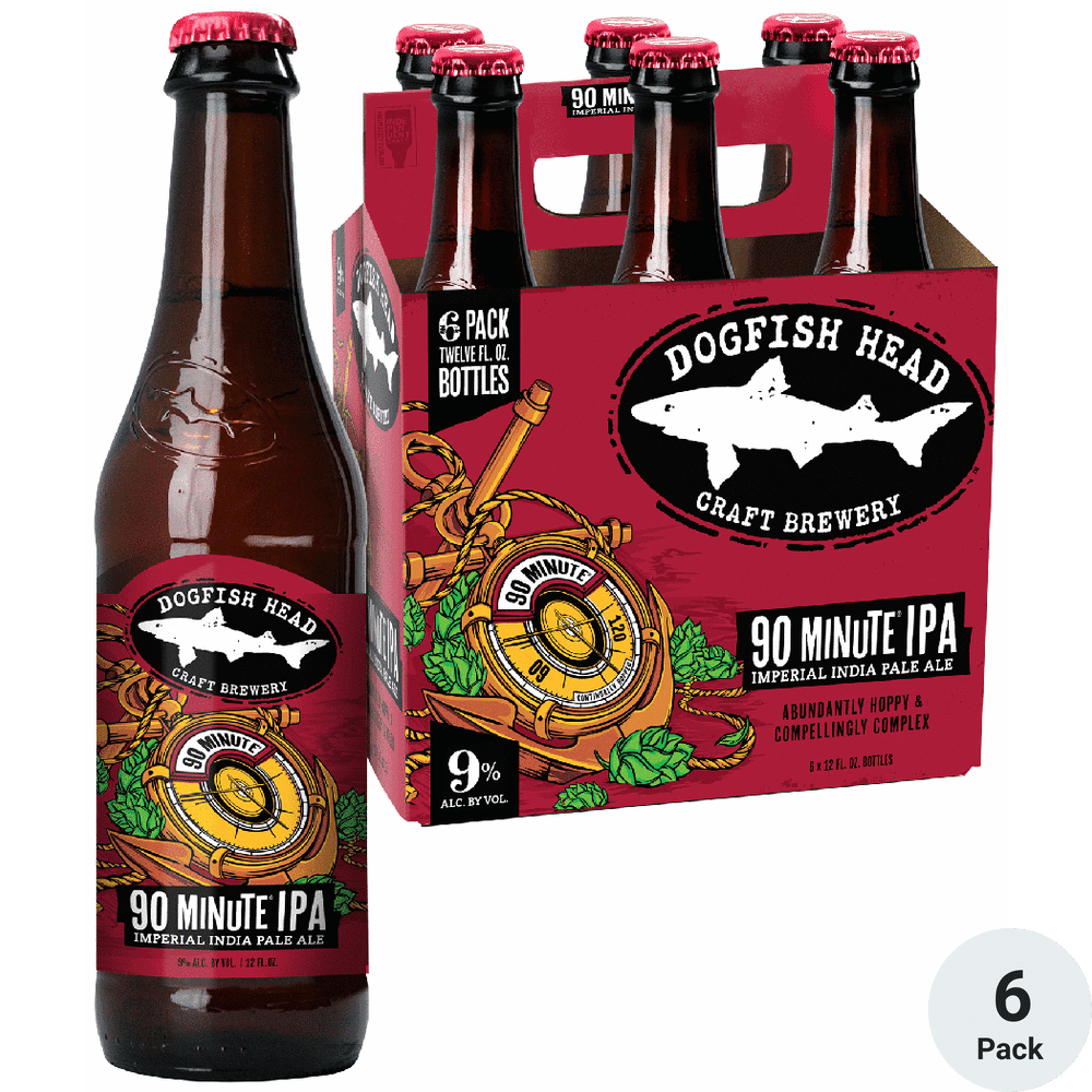 DOGFISH 90 MINUTES IPA 6PK BTL
