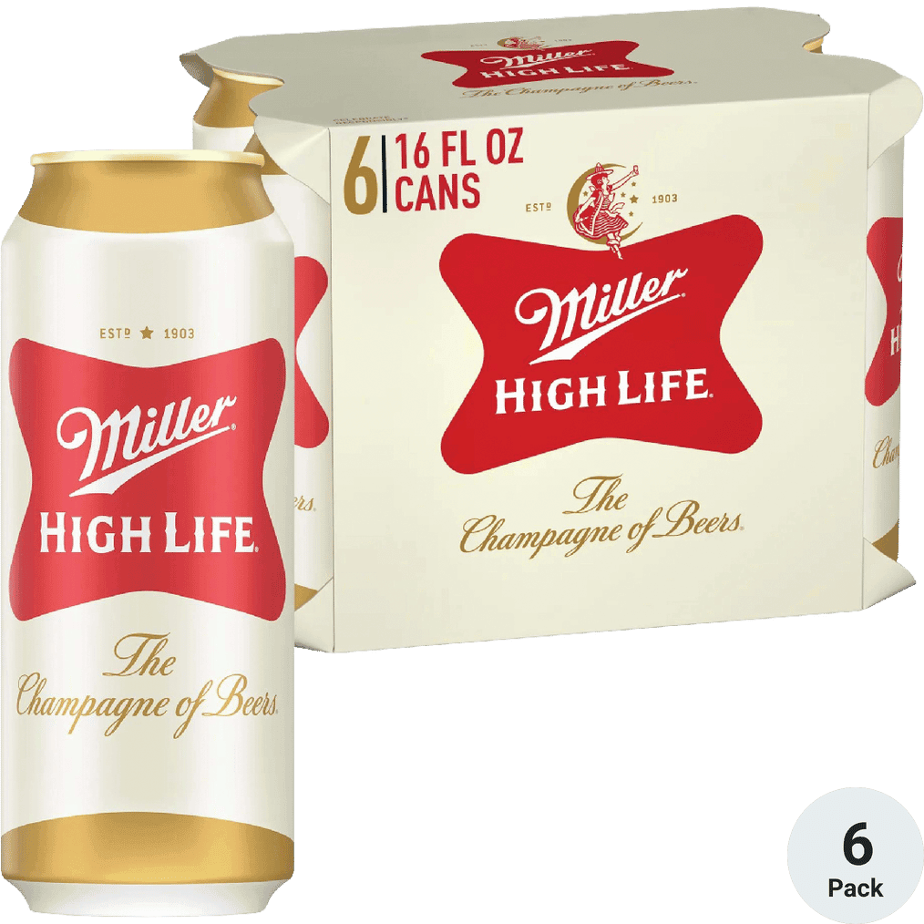 MILLER HIGH LIFE 6PK 16OZ CAN