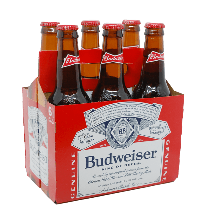 BUDWEISER 6PK BTL